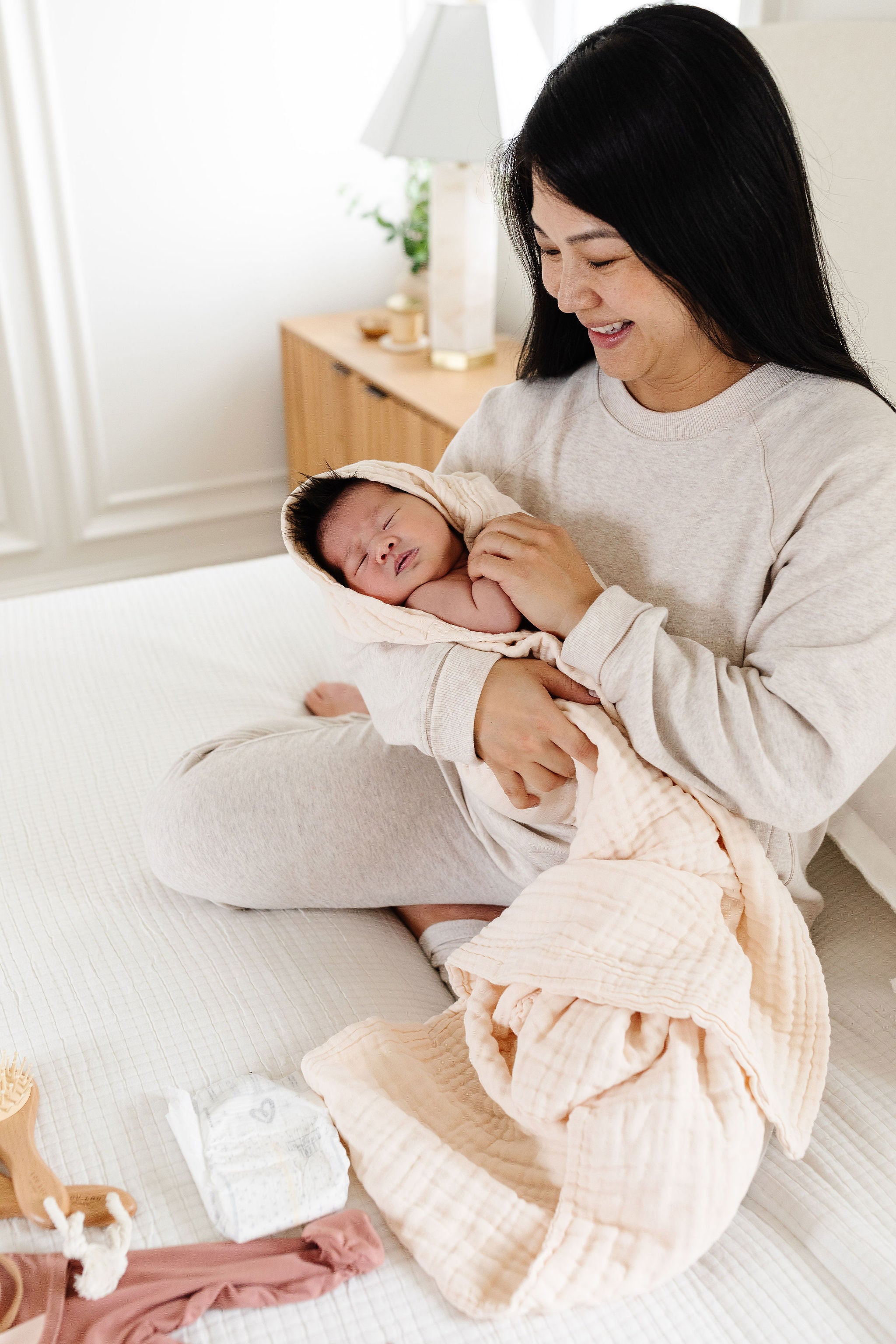 Bath - Infant Hooded Towel - Cream