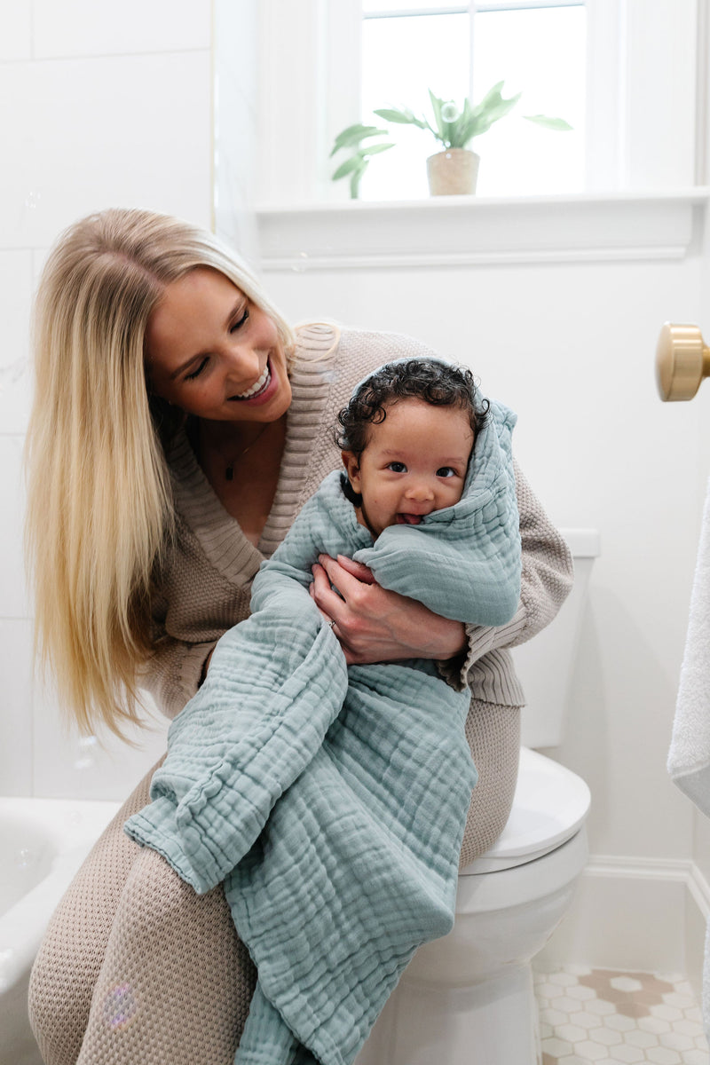 Bath - Infant Hooded Towel - Steel
