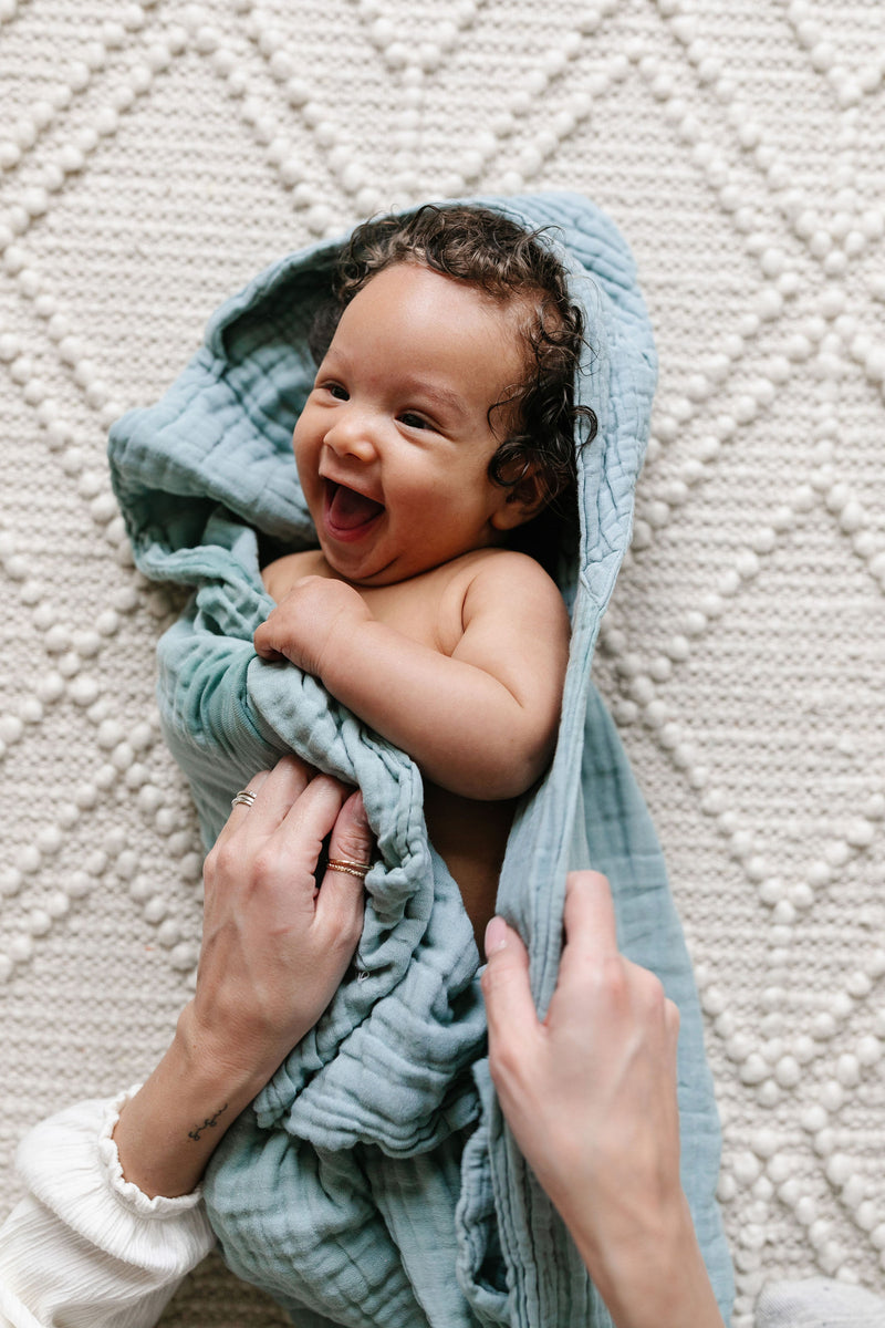 Bath - Infant Hooded Towel - Steel