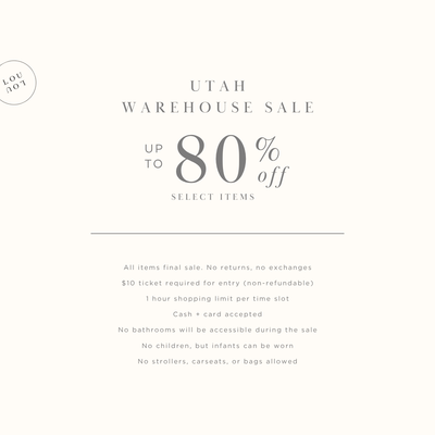 Utah Warehouse Sale Tickets