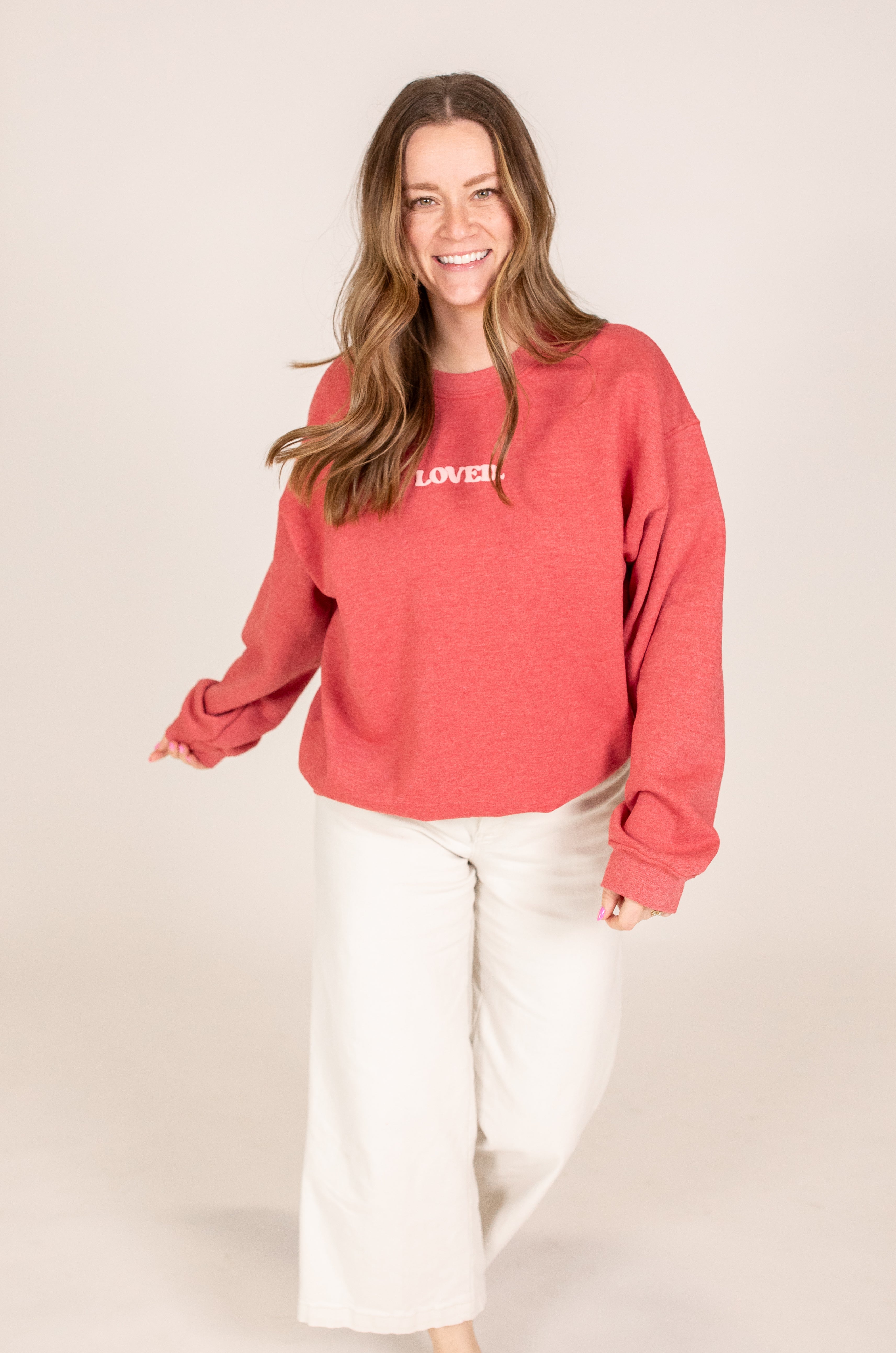 Nice Mom Crew | "YOU ARE SO LOVED” HEATHERED RASPBERRY