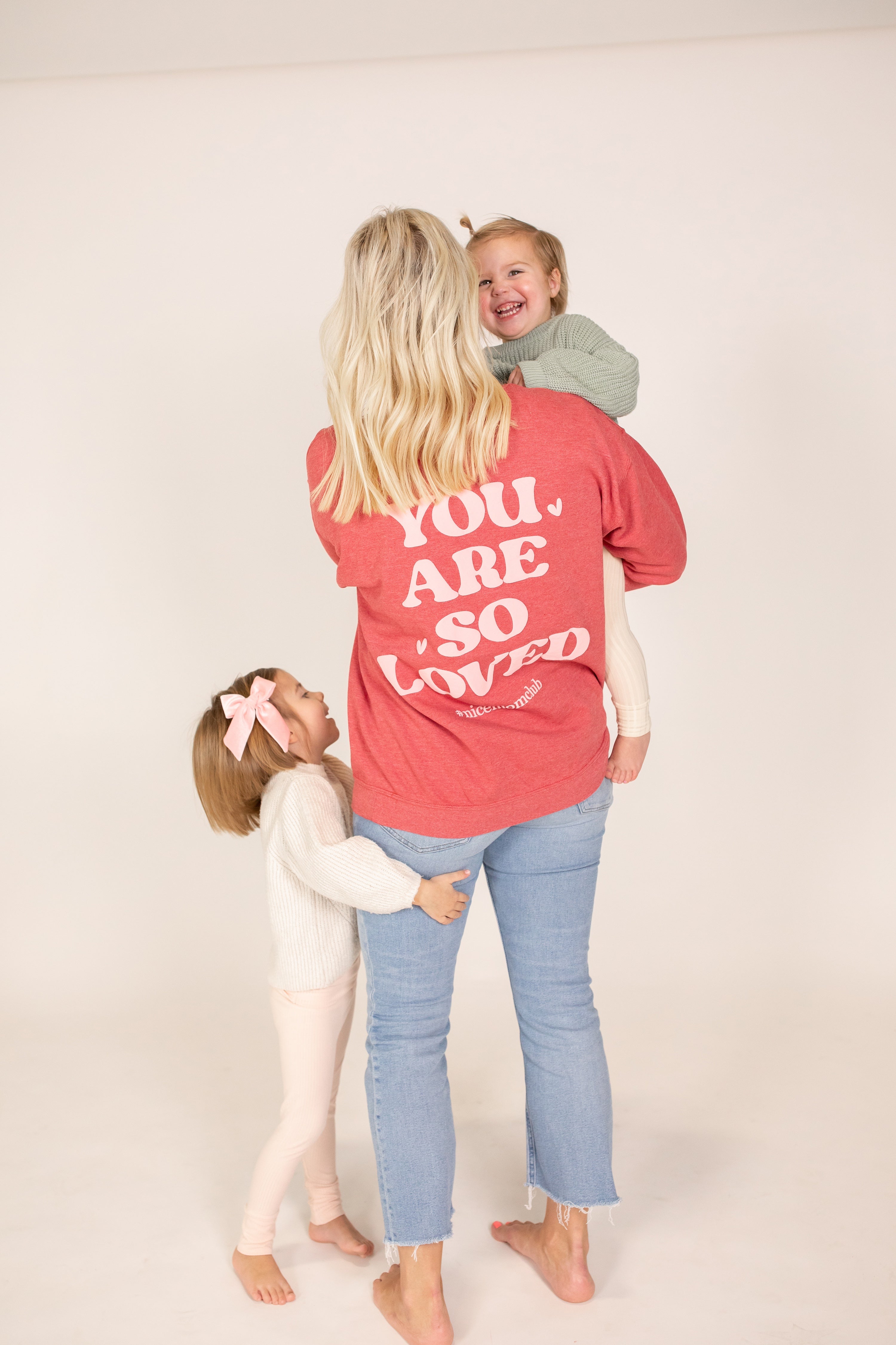 Nice Mom Crew | "YOU ARE SO LOVED” HEATHERED RASPBERRY
