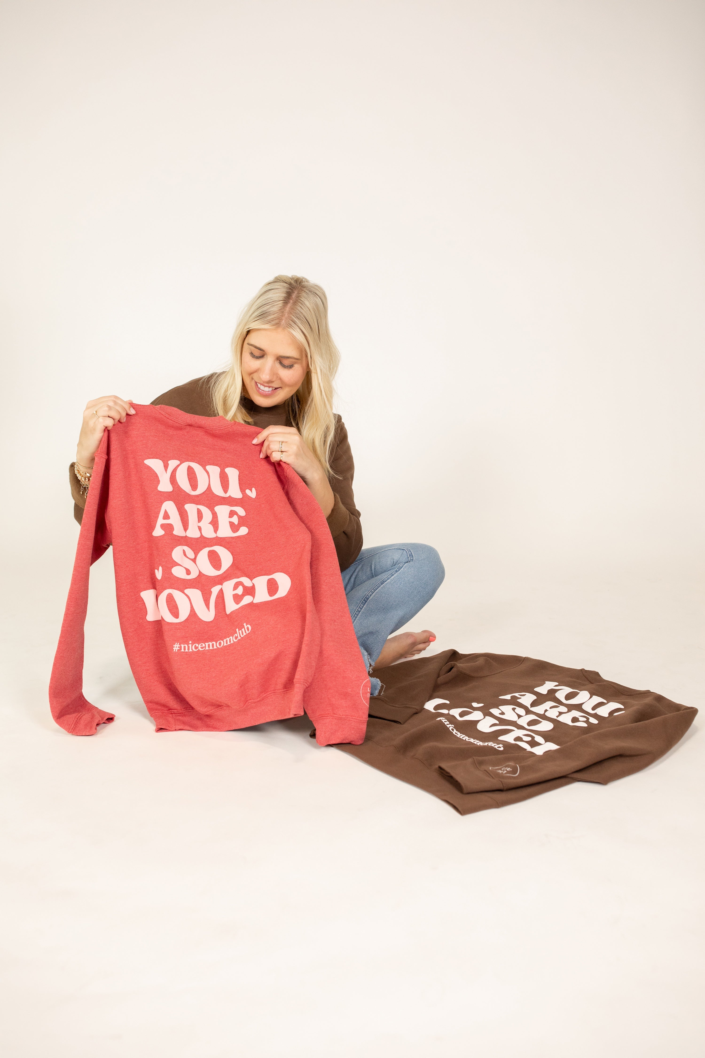 Nice Mom Crew | "YOU ARE SO LOVED” HEATHERED RASPBERRY