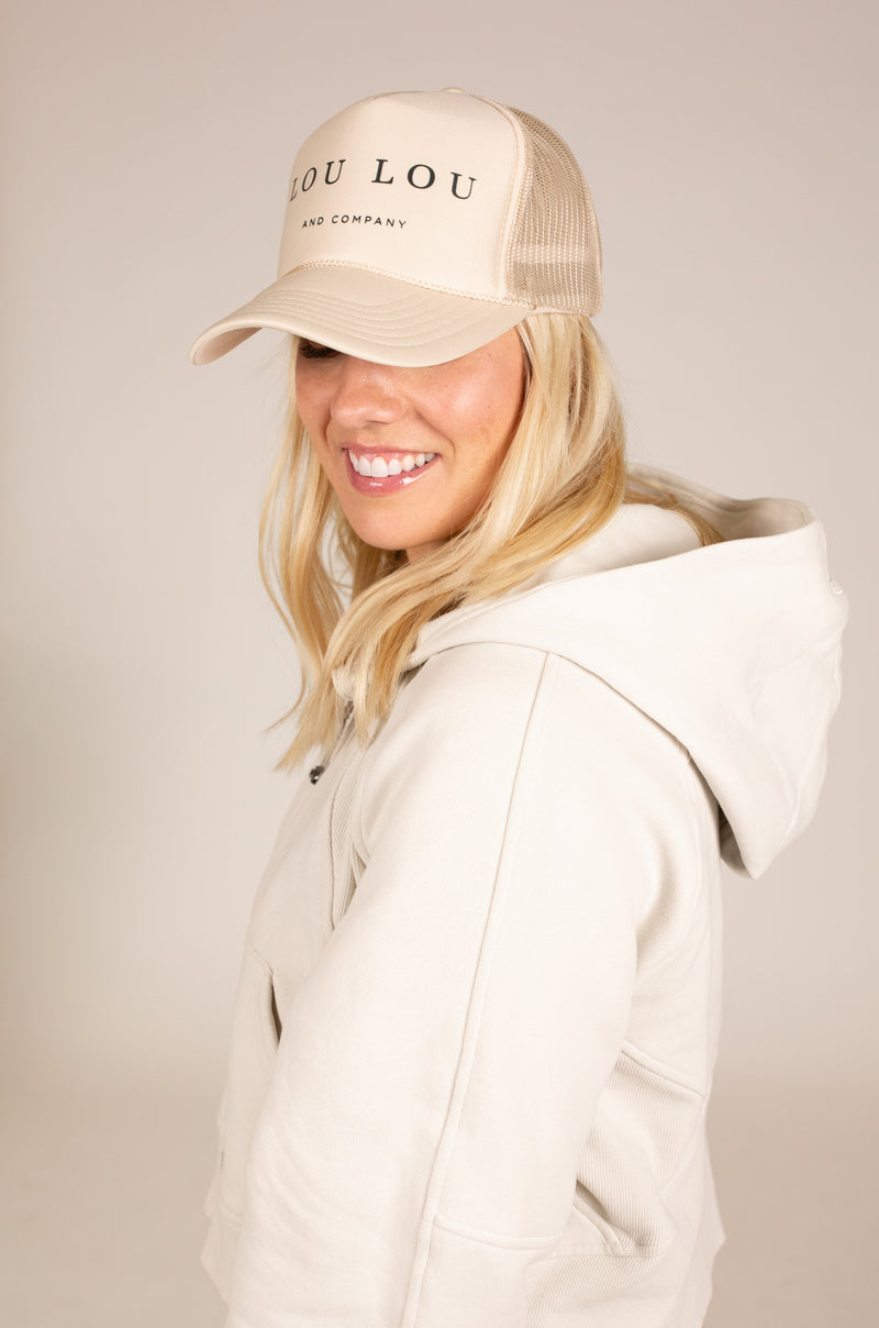 Nice Mom Trucker Hat | “Lou Lou & Company” Cream