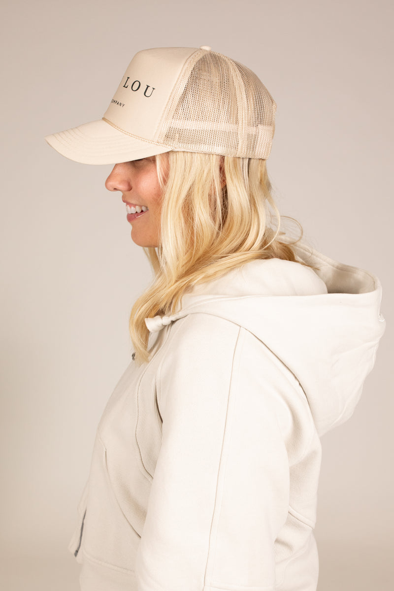 Nice Mom Trucker Hat | “Lou Lou & Company” Cream