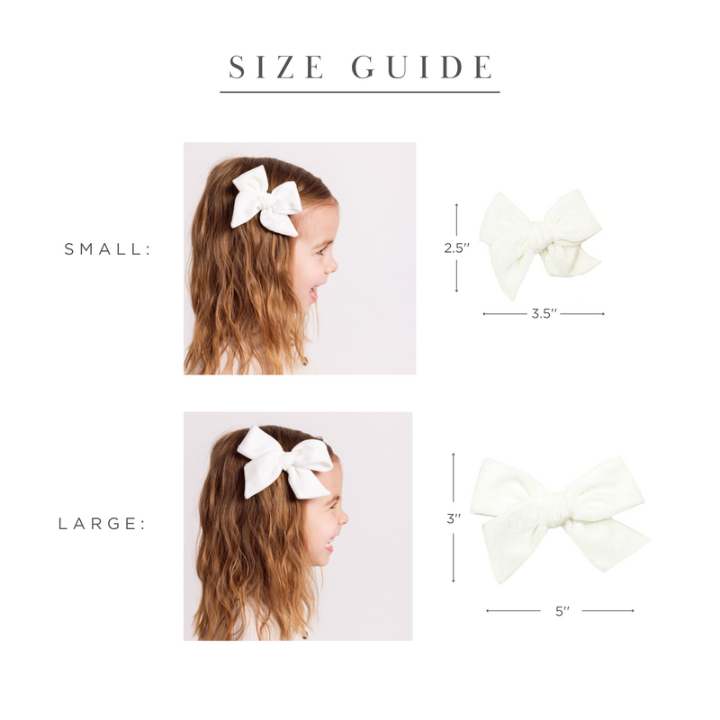 Velvet Bow Hair Clip 3 Pack: Petal