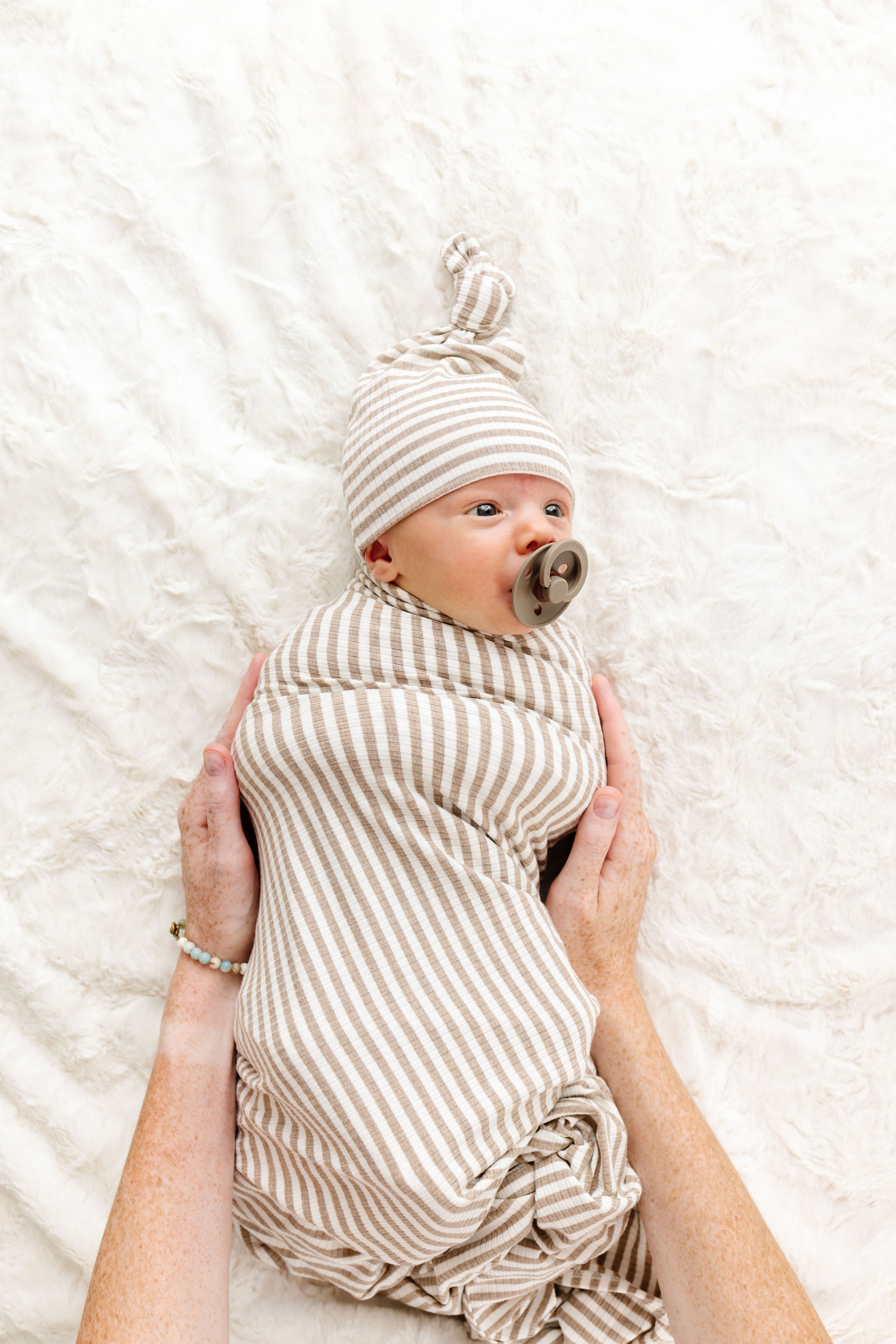 Indy Ribbed Newborn Hat Bundle (Top + Bottom)