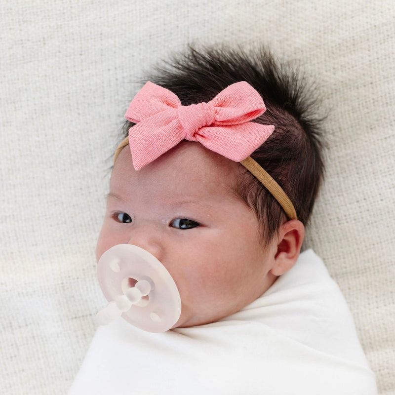 Linen Bow - Bubblegum Headband