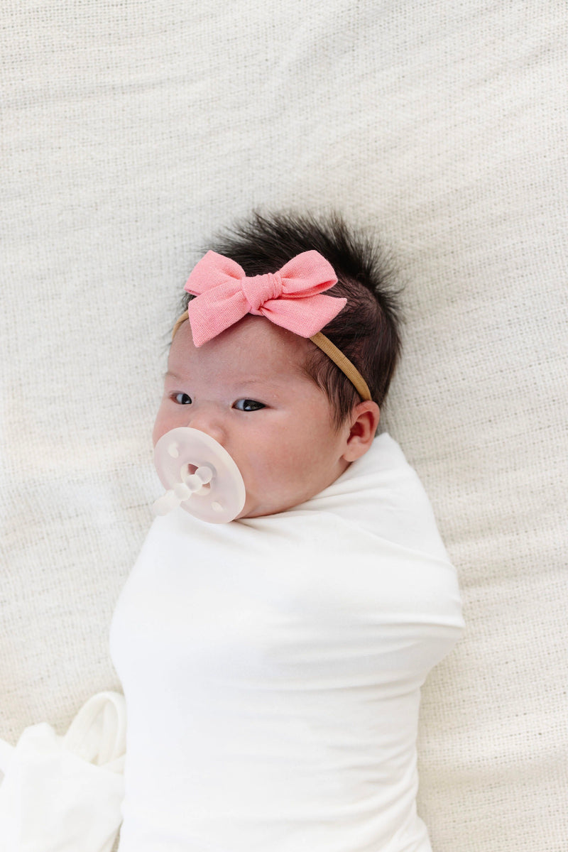 Linen Bow 3 Pack: Mango Headbands