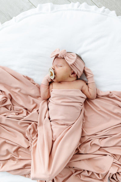 Audrey Ribbed Newborn Headband Bundle (Gown)