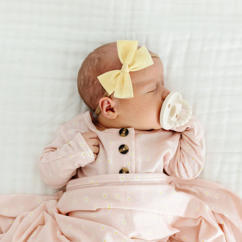 Tulle Bow - Lemon Headband