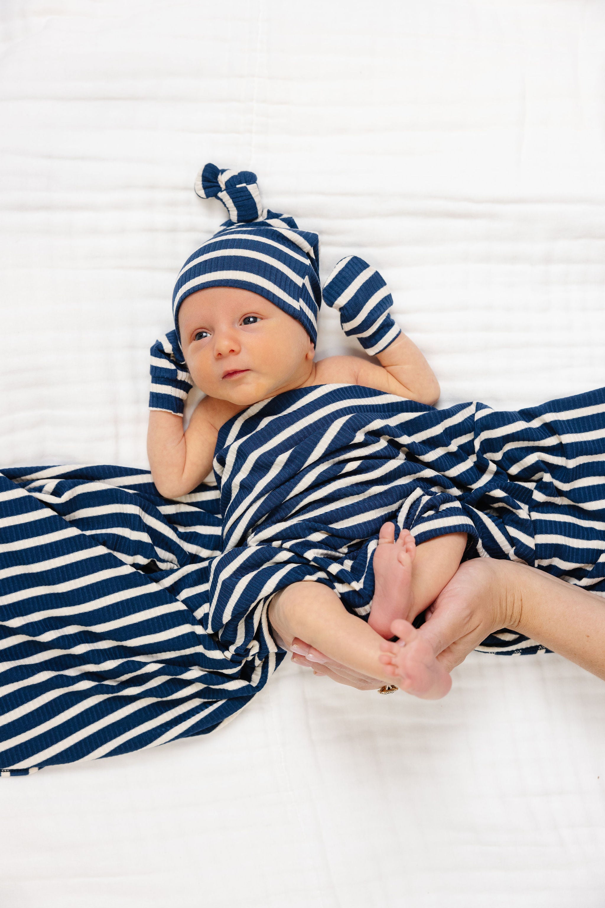 Jack Ribbed Newborn Hat Bundle (Top + Bottom)