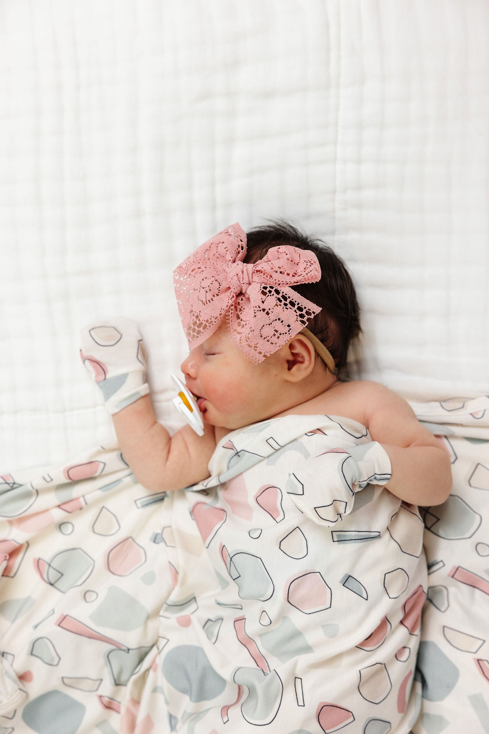 Lace Bow - Rose Headband