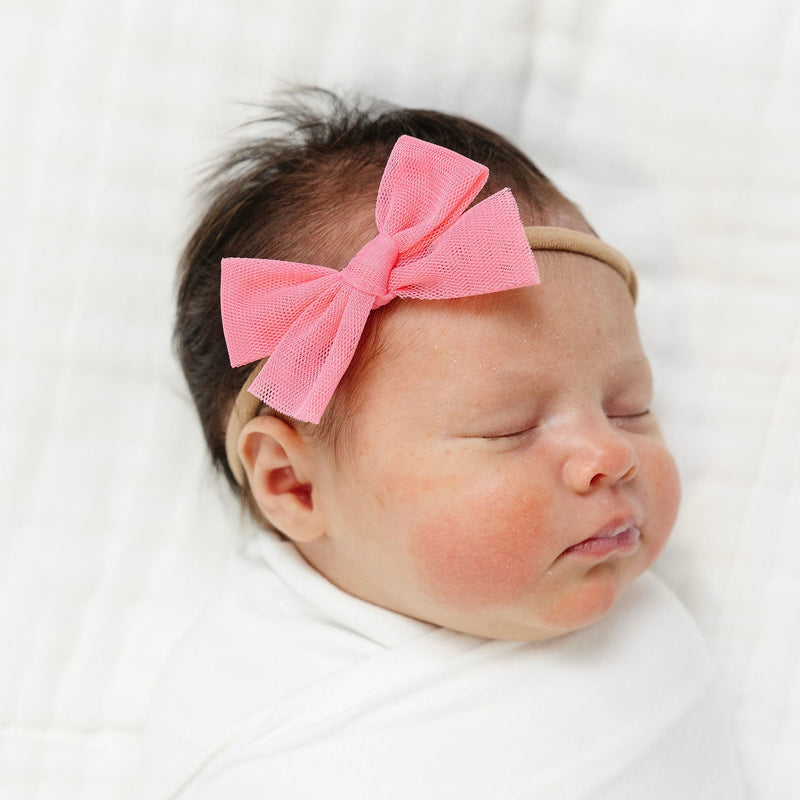 Tulle Bow - Strawberry Headband