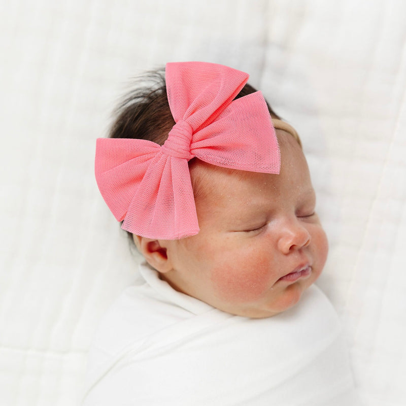 Tulle Bow - Strawberry Headband