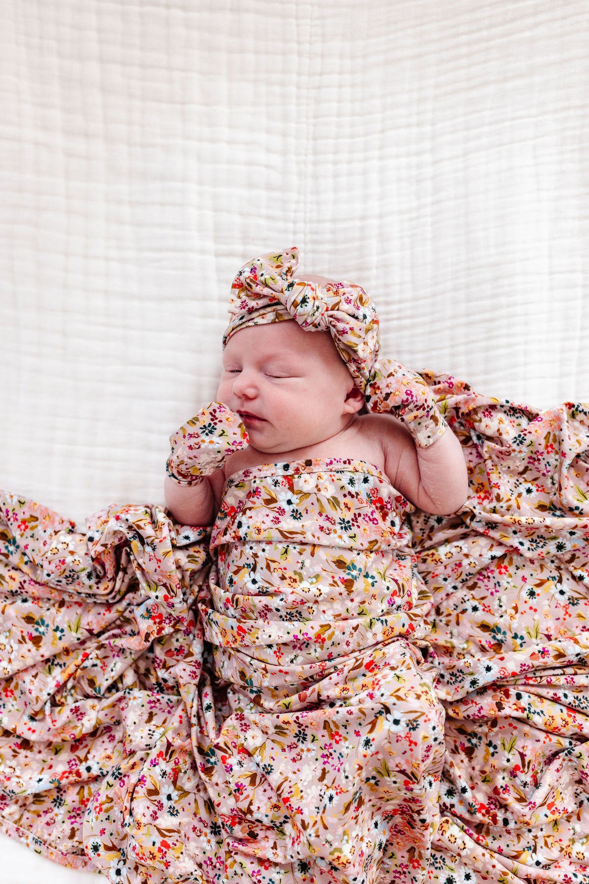 Penelope Newborn Headband Bundle + Zipper Footie