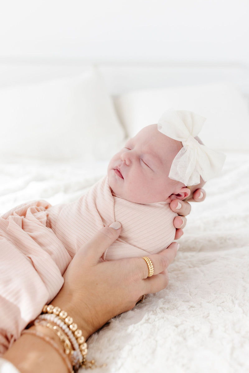 Rosie Ribbed Swaddle Blanket