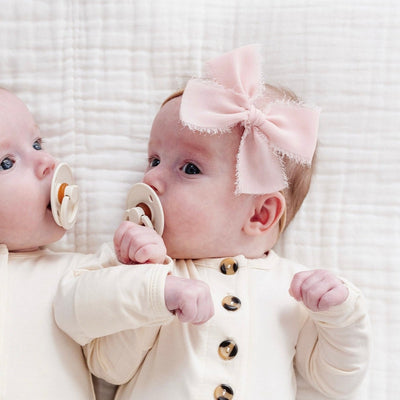 Chiffon Bow 3 Pack: Blush Headbands