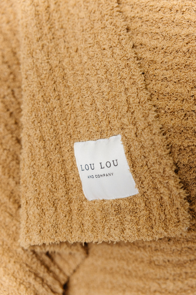Chenille Blanket - Tan - Small & Large