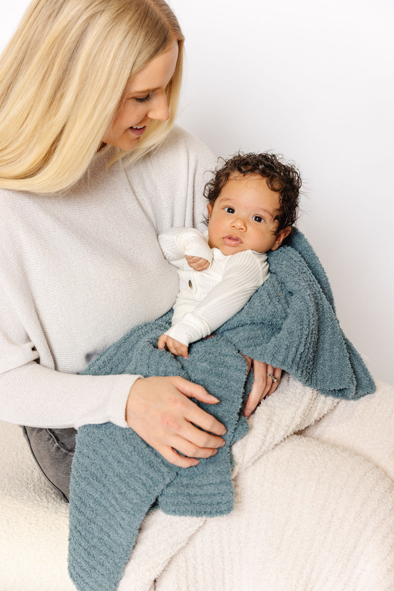 Chenille Blanket - Ocean Blue - Small & Large