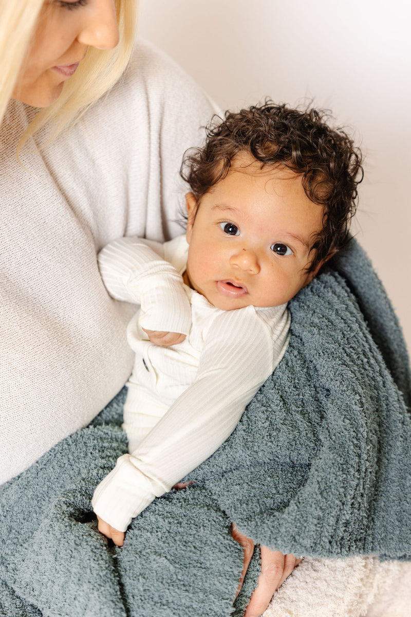 Chenille Blanket - Ocean Blue - Mini/Lovey