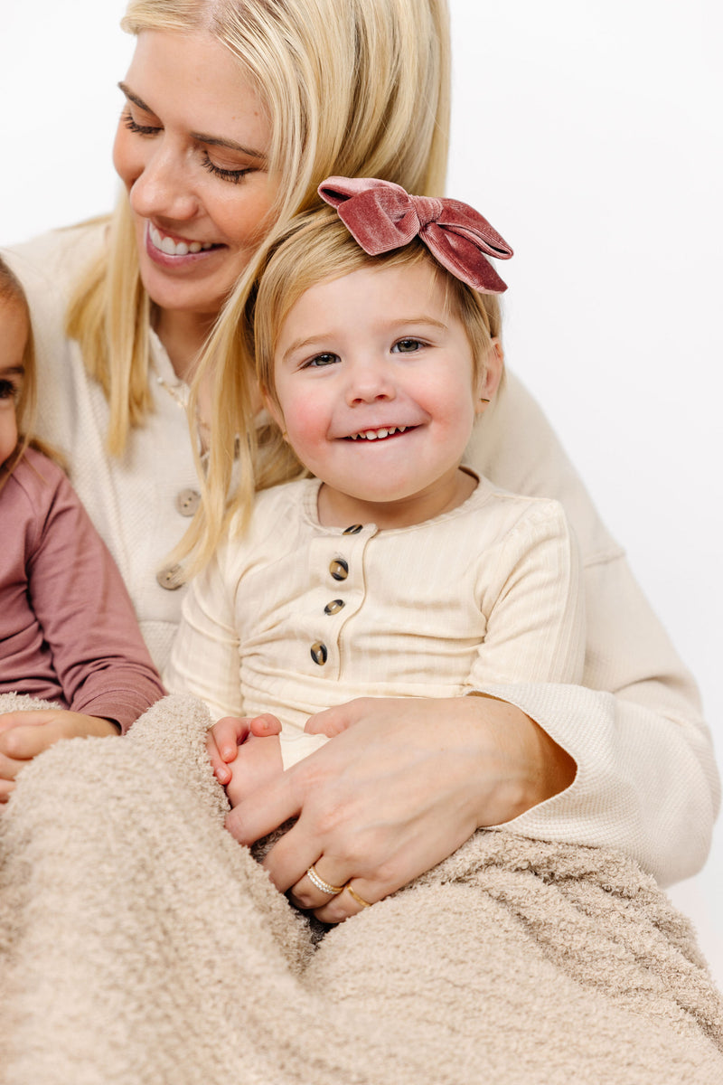 Chenille Blanket - Oatmeal - Small & Large