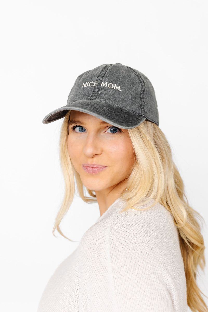 Nice Mom Ball Cap | Charcoal