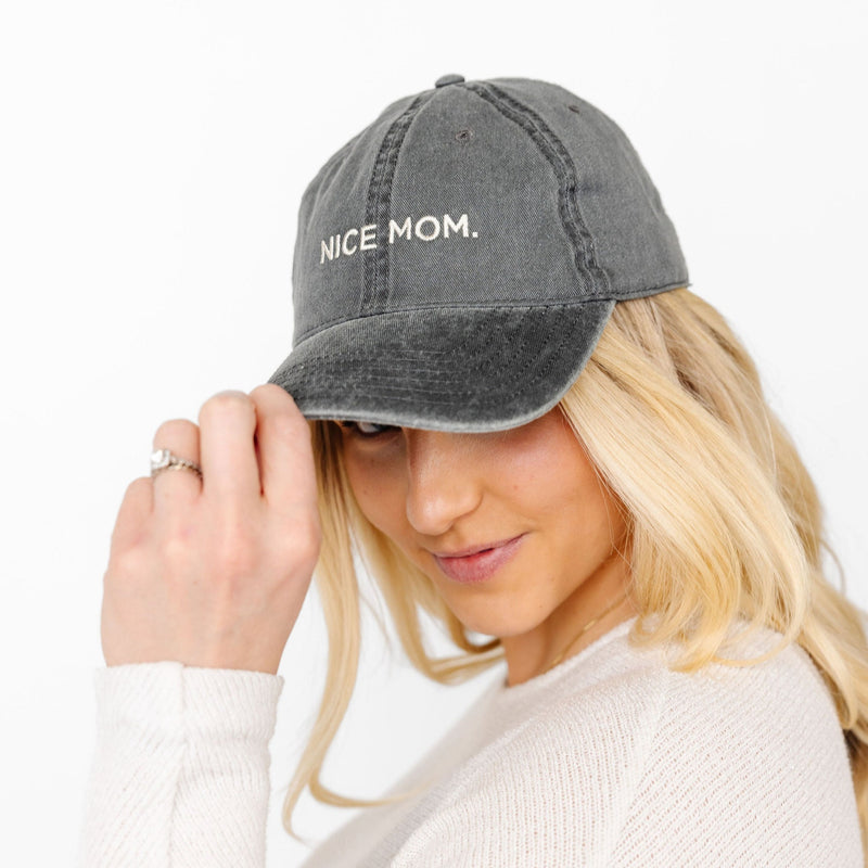 Nice Mom Ball Cap | Charcoal