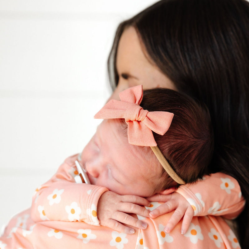 Linen Bow - Mango Headband