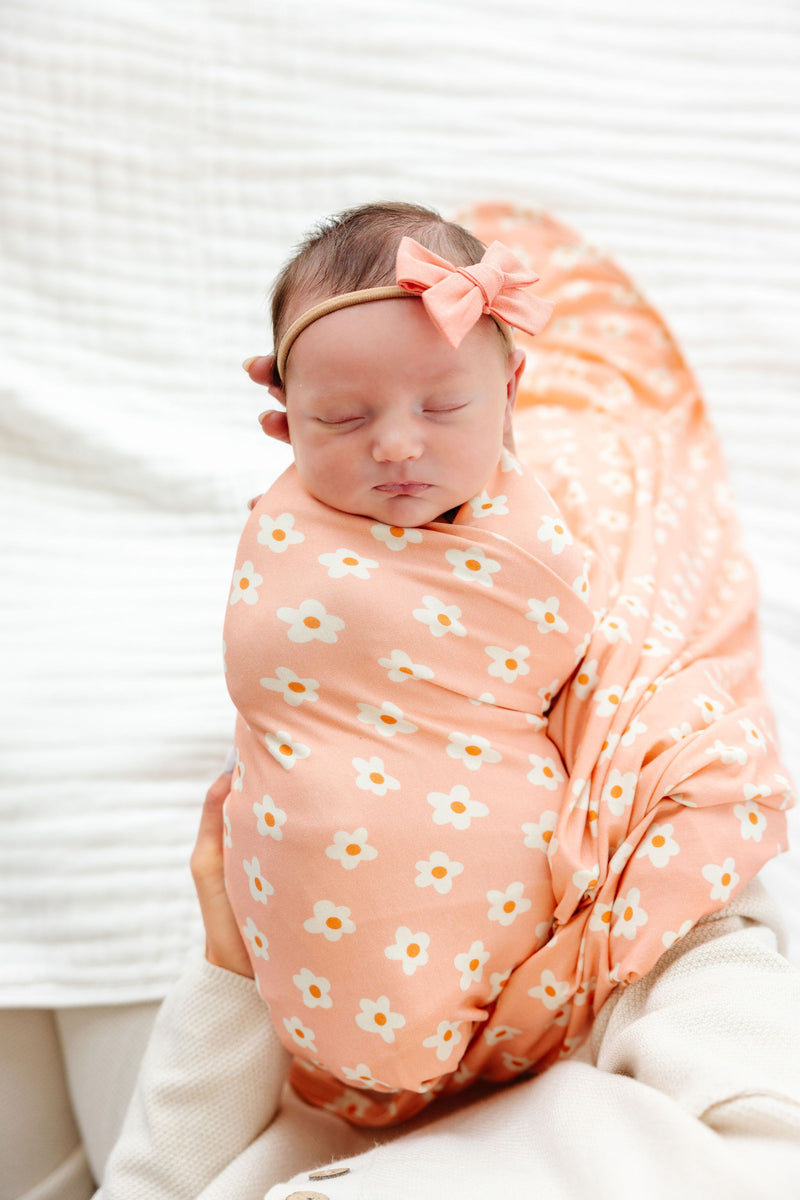 Linen Bow - Mango Headband