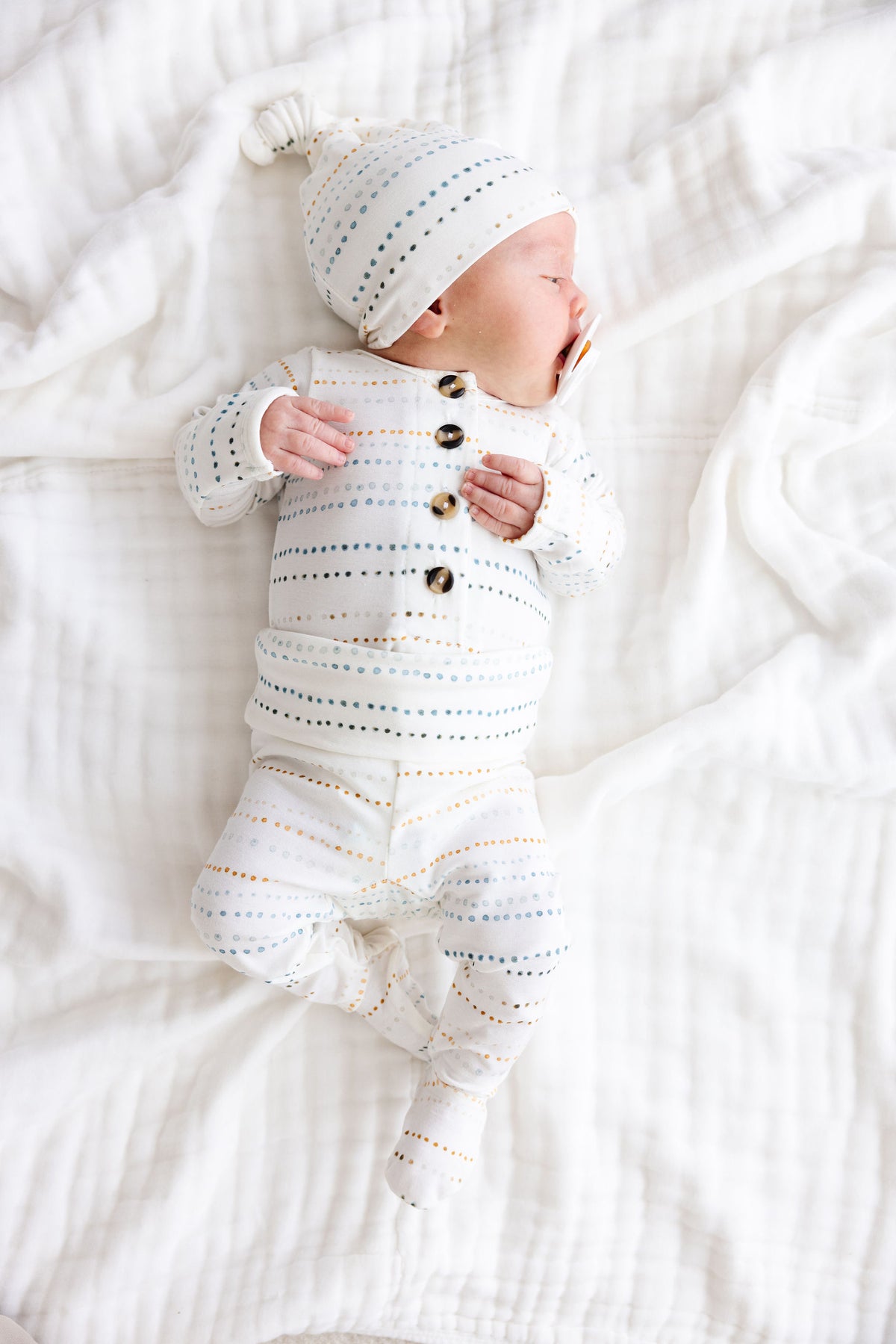 Conrad Newborn Hat Bundle + Top + Bottoms