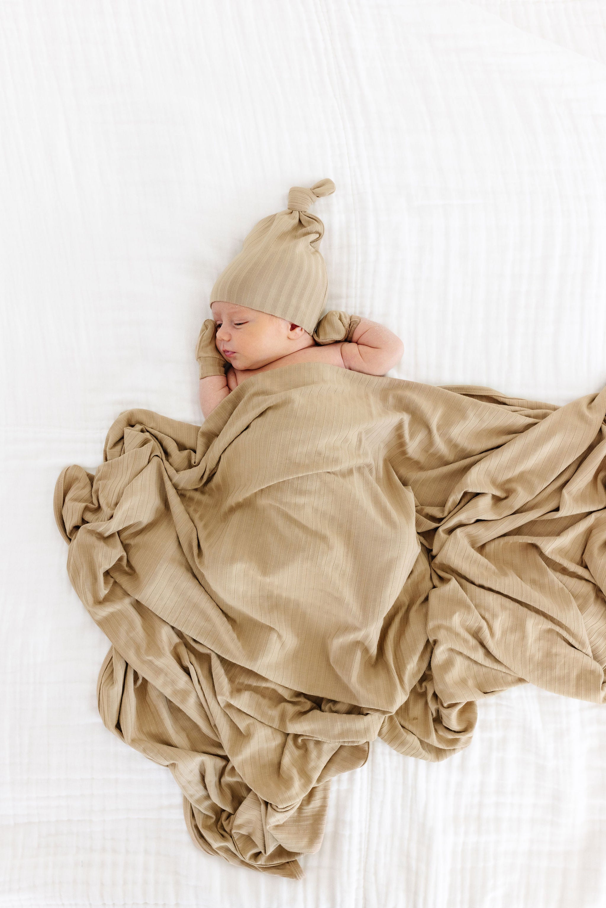Jake Ribbed Newborn Hat Bundle (Top + Bottom)