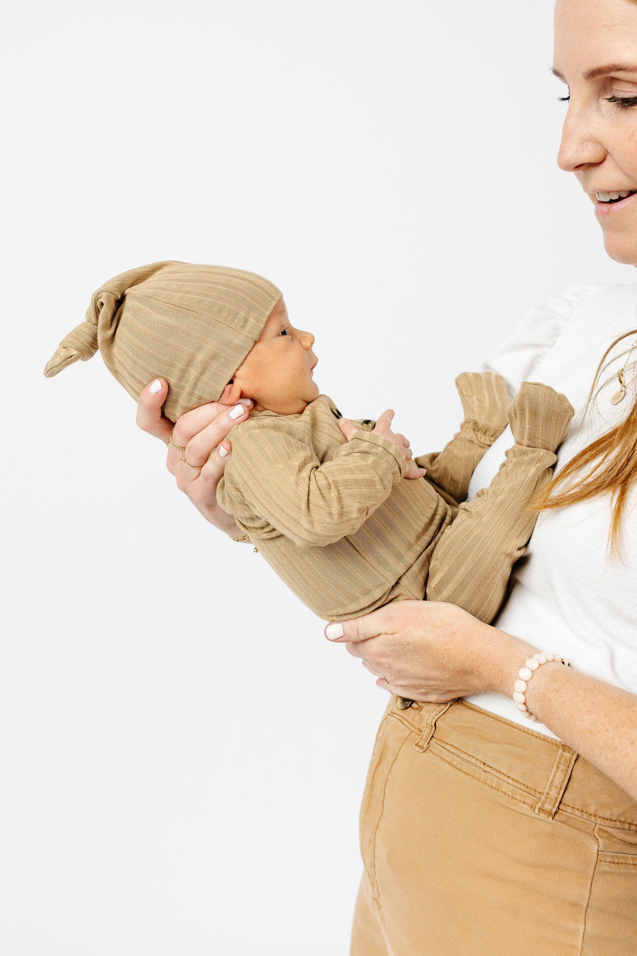 Jake Ribbed Newborn Hat Bundle (Top + Bottom)