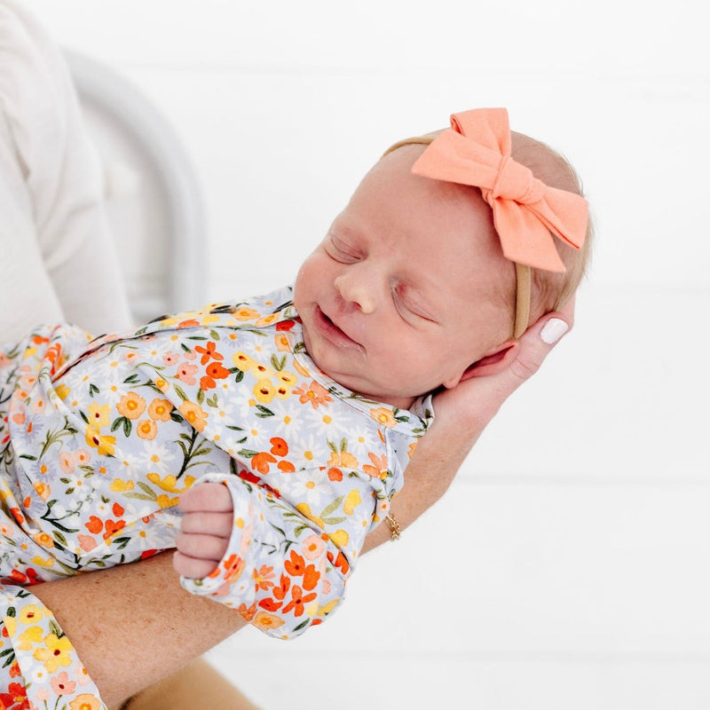 Linen Bow 3 Pack: Mango Headbands