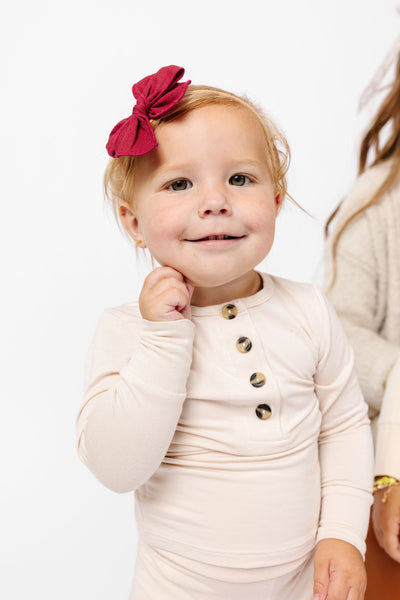 Heirloom Bow - Cranberry Headband