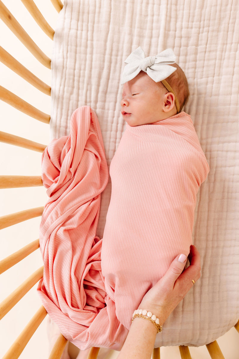 Brielle Ribbed Newborn Headband Bundle (Gown)