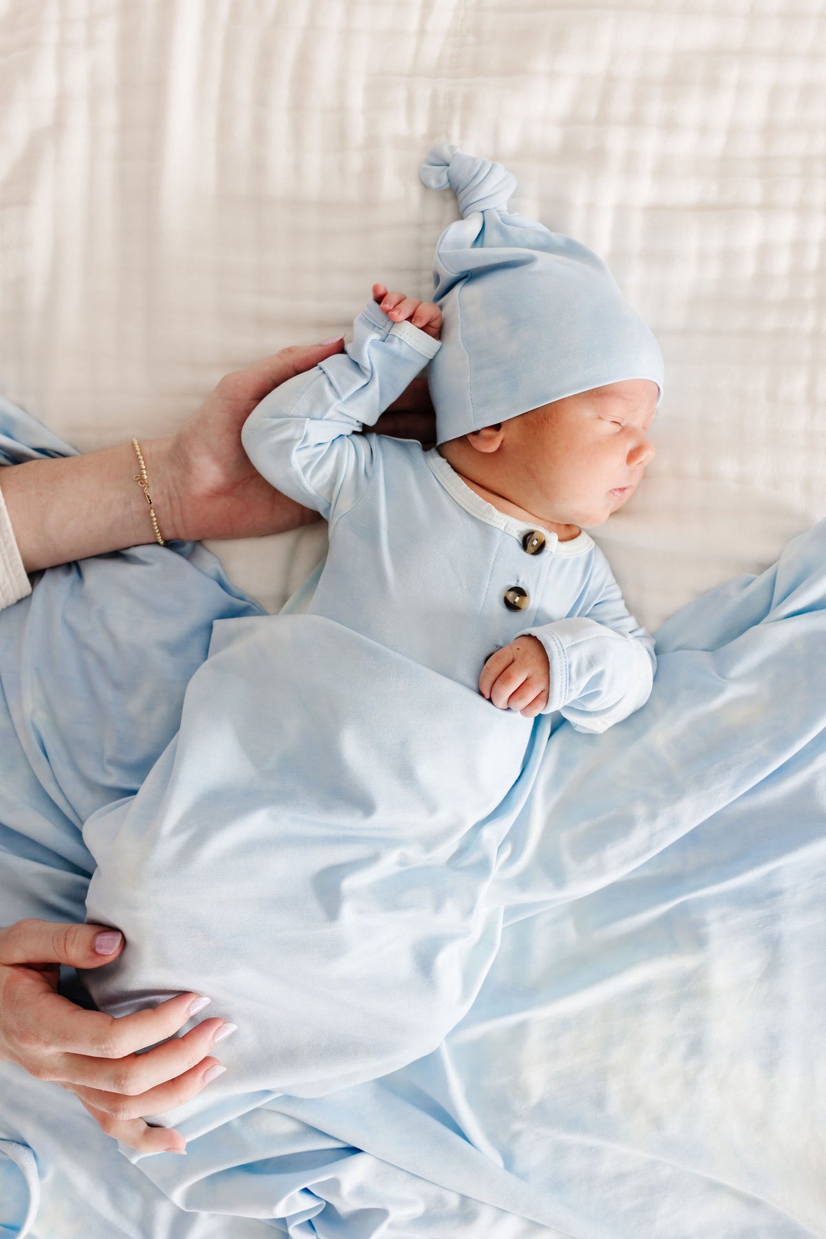 Bennett Newborn Hat Bundle + Knotted Gown