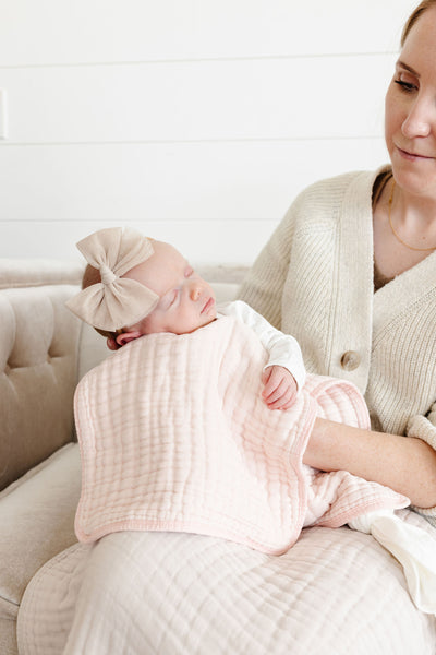 Cloud Muslin™ Burp Cloth 2 Pack - Blush/Cream