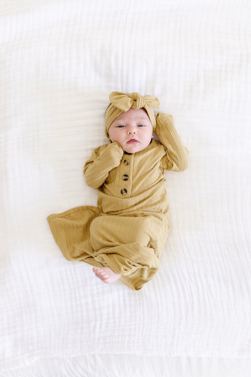 Charlie Ribbed Knotted Gown