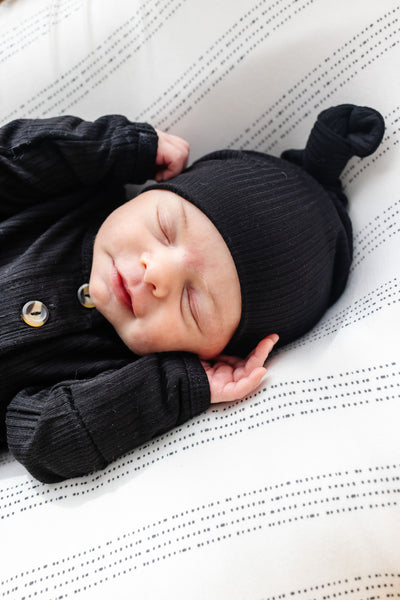 Saylor Ribbed Newborn Hat Bundle (Top + Bottom)