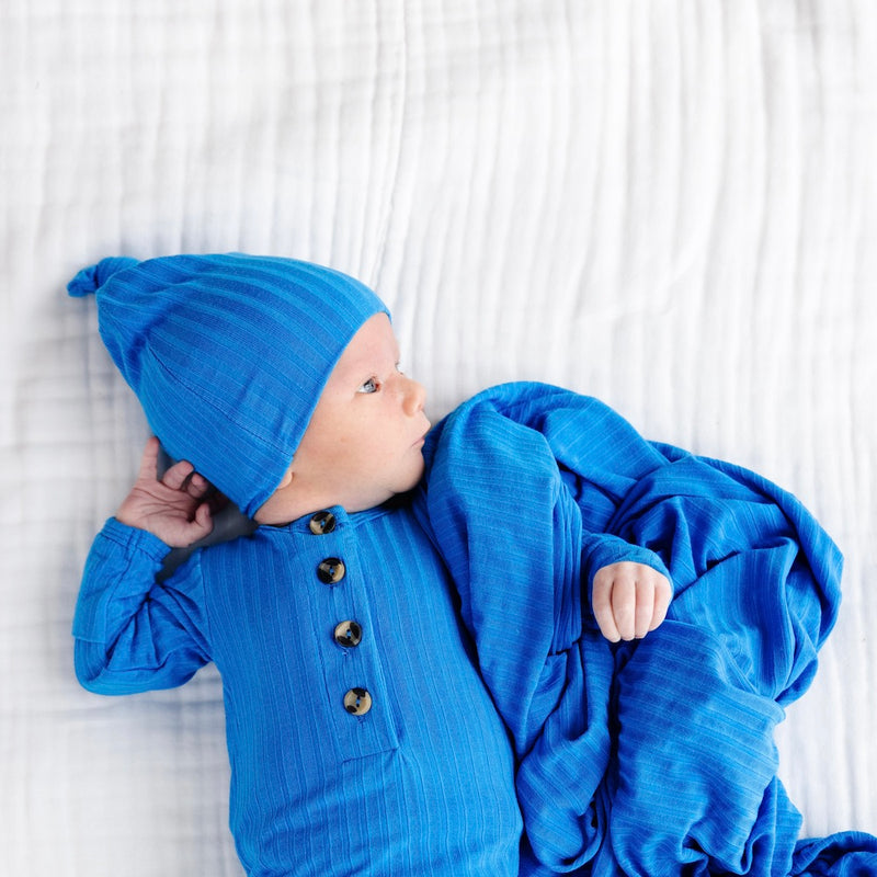 Ken Ribbed Newborn Hat Bundle (Gown)