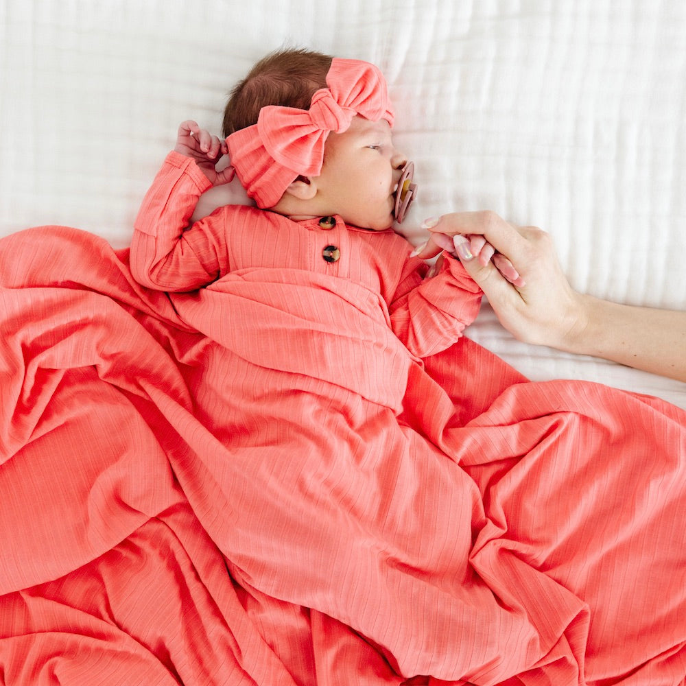 Darcy Ribbed Swaddle Blanket