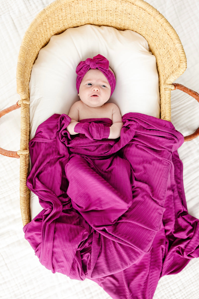 Jasmine Ribbed Swaddle Blanket
