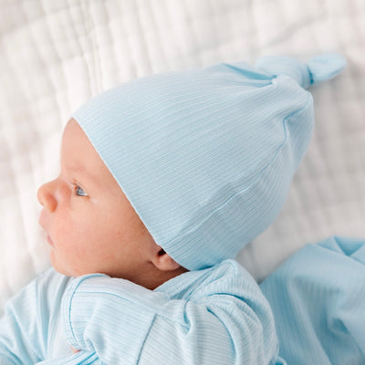 Oliver Ribbed Top Knot Hat