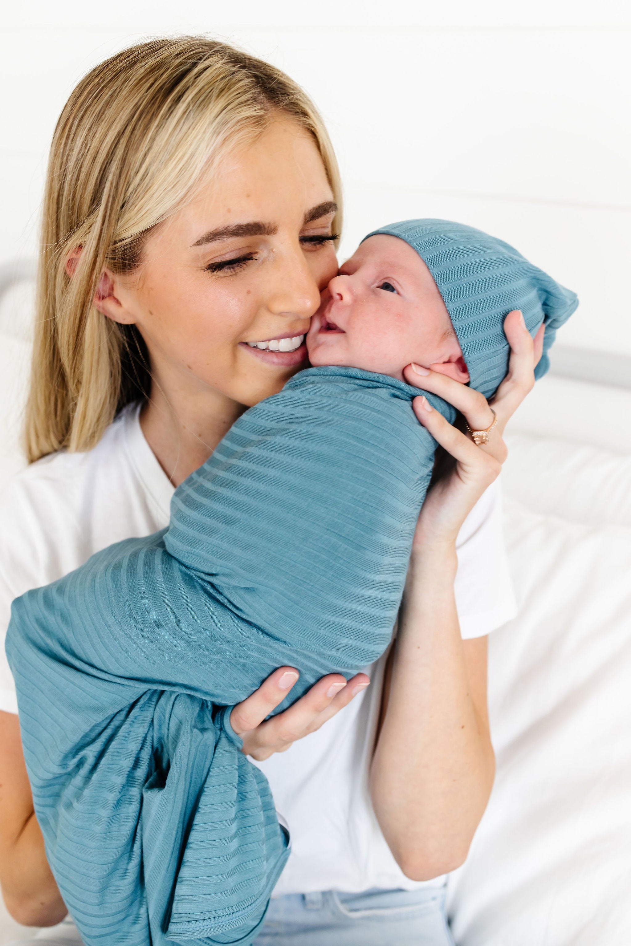 Duke Ribbed Newborn Hat Bundle (Top + Bottom)