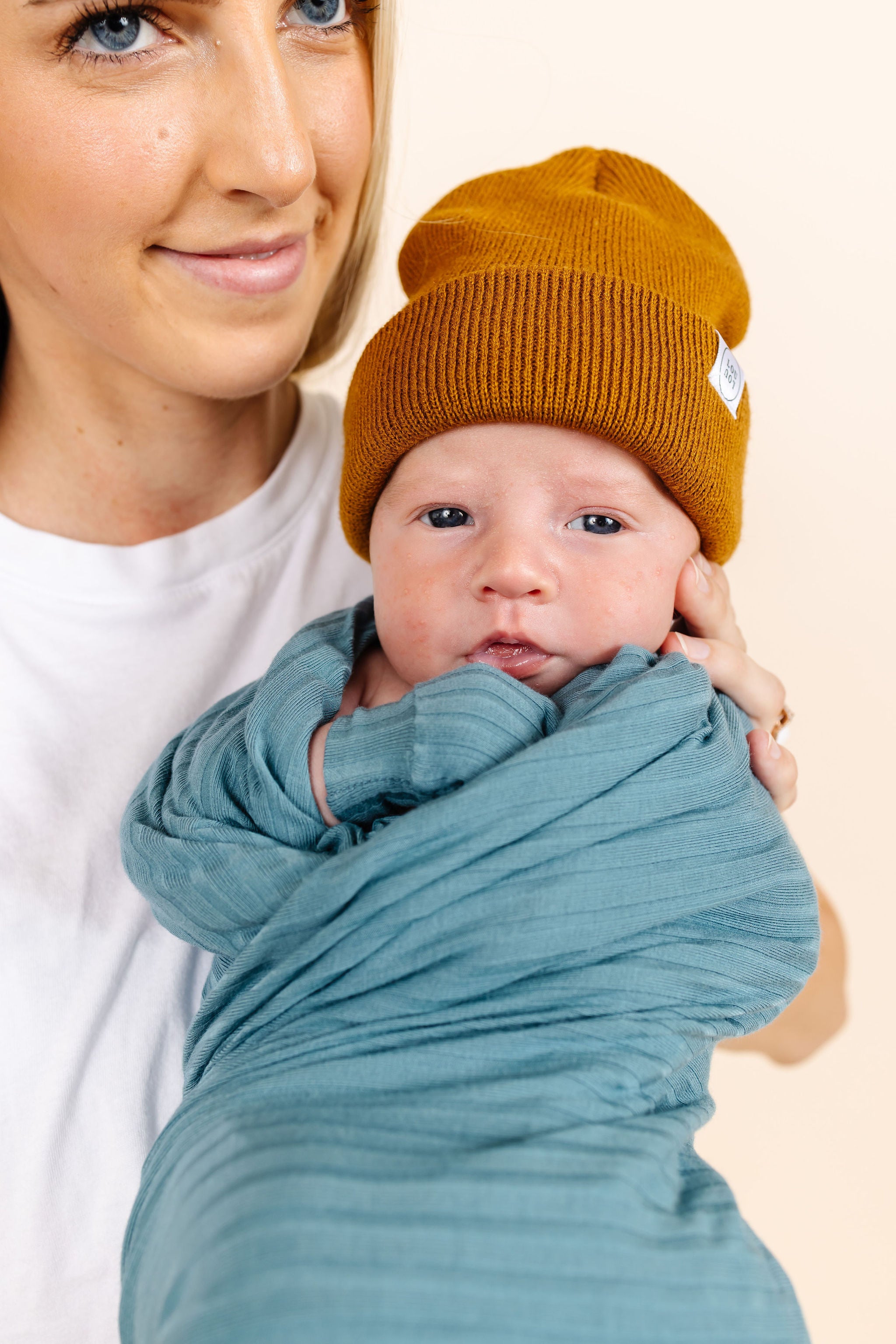 Duke Ribbed Newborn Hat Bundle (Top + Bottom)