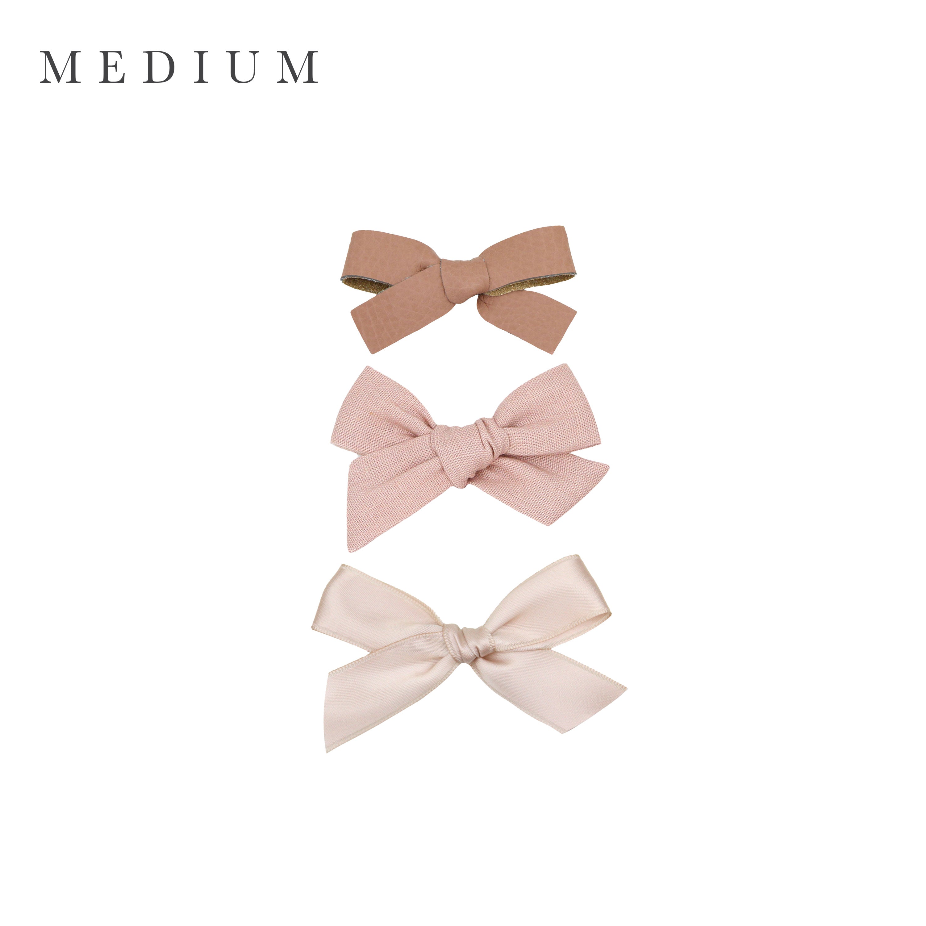 Bow 3 Pack: Rose Clips