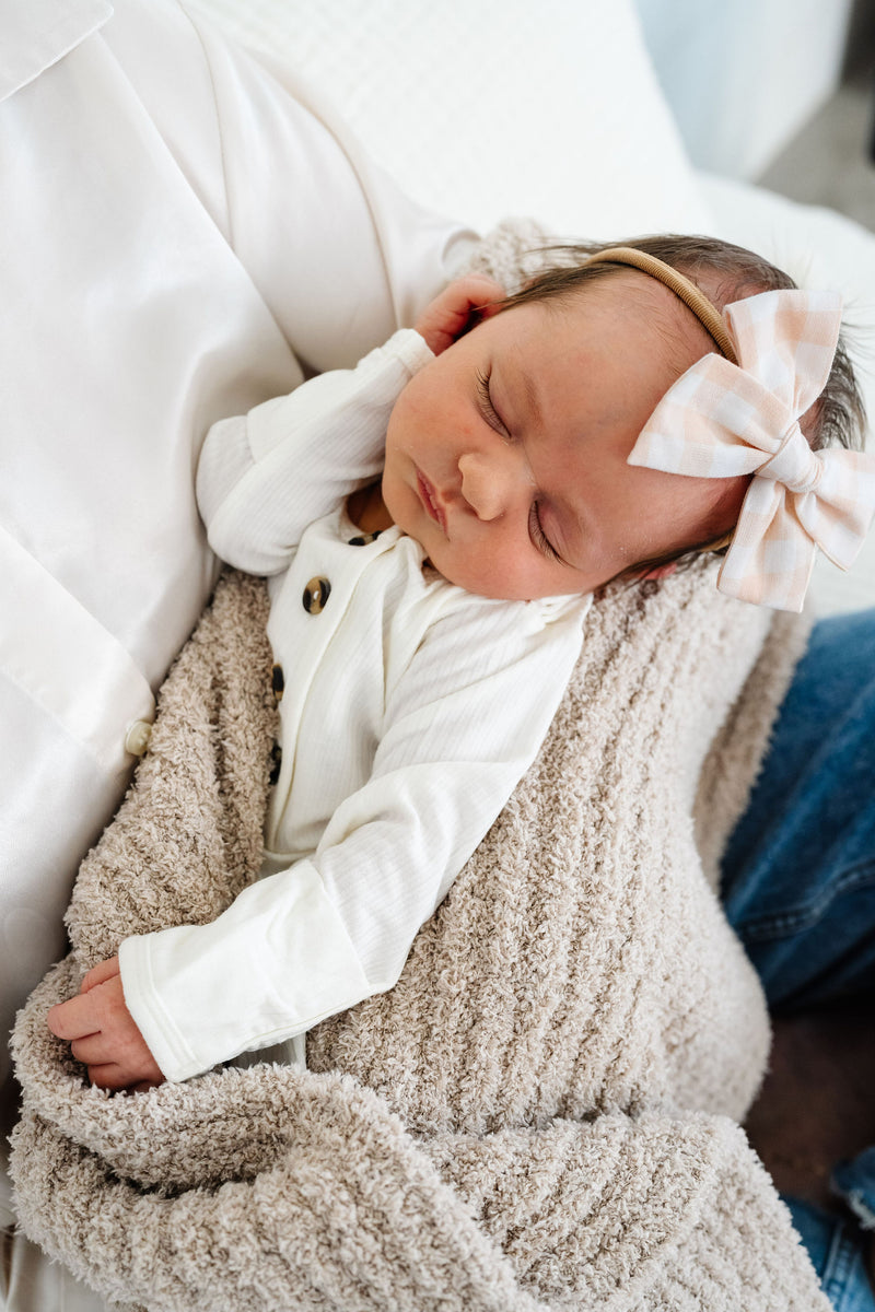 Chenille Blanket - Oatmeal - Small & Large