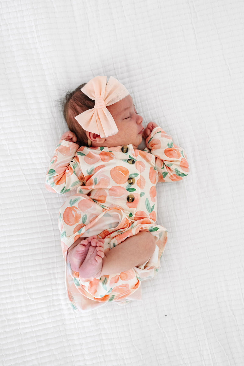 Tulle Bow - Peach Headband