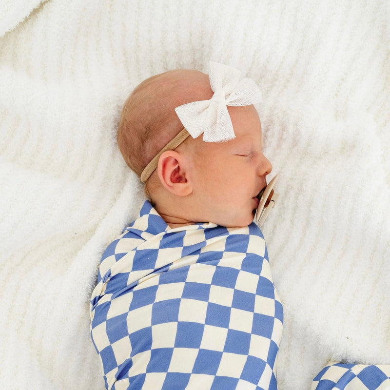 Tulle Bow - Ivory Dot Headband